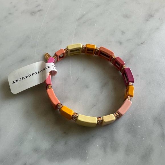 Anthropologie Rhinsetone Colored Stone Bracelet NWT | multicolor - Picture 3 of 4